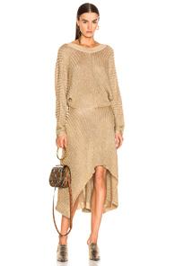 Chloe Golden Dress In Metallic