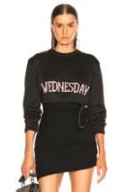 Alberta Ferretti Wednesday Lurex Crewneck Sweater In Black