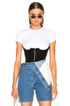Off-white Stretch Bustier In Black
