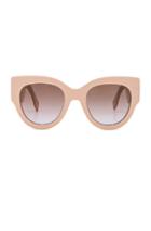 Fendi Round Color Block Sunglasses In Neutrals