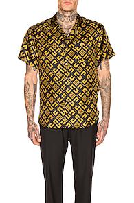 Givenchy 4g Cubism Print Shirt In Abstract,black,metallic