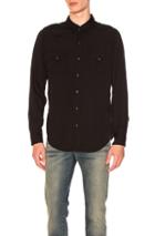 Saint Laurent Long Sleeve Shirt In Black