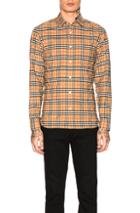 Burberry George Small Scale Checkered Flannel In Neutral,plaid