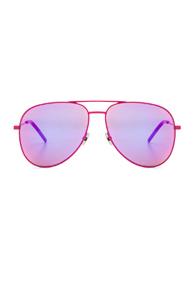 Saint Laurent Rainbow Aviator Sunglasses In Pink