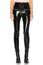 Unravel Latex Lace Up Seam Pants In Black