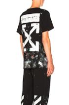 Off-white Galaxy Brushed Tee In Abstract,black