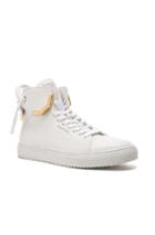 Buscemi 125mm Corner Metal Leather Sneakers In White