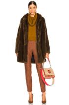 Sprung Manie Fur Coat In Brown