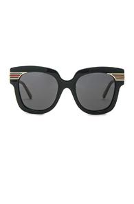 Gucci Vintage Web Sunglasses In Black