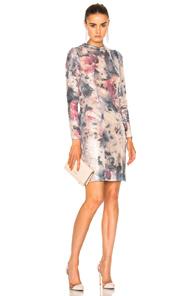 Galvan Desert Rose Cocktail Dress In Floral,pink,abstract,ombre & Tie Dye