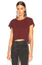 John Elliott Crane Cropped Tee In Red