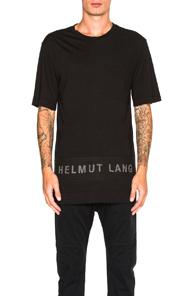 Helmut Lang Mesh Combo Tee In Black