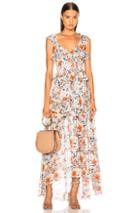 Alexis Jewell Dress In Blue,floral,white