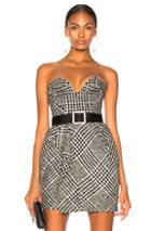 Carmen March Checked Sweetheart Top In Black,gray,plaid