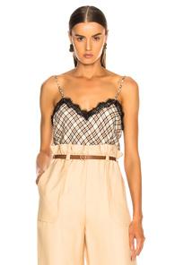 Veronica Beard Knox Cami In Brown,checkered & Plaid,neutrals