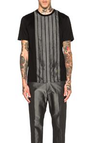 Lanvin Centered Ribbon Tee In Black