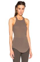 Rick Owens Basic Rib Tank Top In Gray,brown