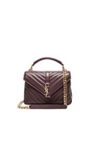 Saint Laurent Medium Monogram College Bag In Purple