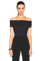 Calvin Klein Collection Wardell Modern Viscose Rib Top In Black