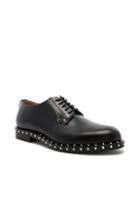 Valentino Studded Leather Derbies In Black
