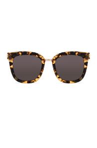 Gentle Monster Button Sunglasses In Brown,animal Print