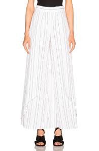 Alexis Graham Pants In White,stripes