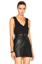 Pam & Gela Side Lace Up Top In Black