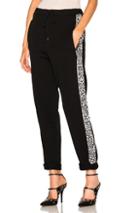 Alexander Mcqueen Leopard Printed Lounge Pants In Animal Print,black