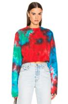 Cotton Citizen Tokyo Crop Long Sleeve In Blue,green,red,tie Dye