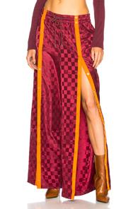 Fenty By Puma Front Tearaway Track Pants In Checkered & Plaid,orange,red