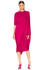 Vetements Asymmetric Evening Dress In Pink