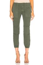 Nili Lotan Cropped French Military Pants In Green