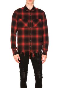 Amiri Highlight Plaid Flannel In Red,checkered & Plaid
