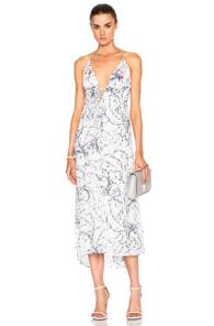 Calvin Rucker Head Over Feet Dress In White,floral