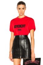 Givenchy Destroyed Logo Tee In Red