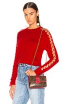 Jonathan Simkhai Metal Tassel Sweater In Red