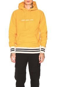 Aime Leon Dore Reverse Fleece Hooded Sweatshirt In Yellow