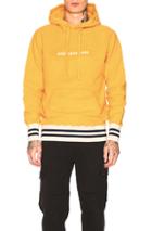 Aime Leon Dore Reverse Fleece Hooded Sweatshirt In Yellow