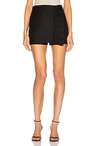 Valentino Ruffle Mini Skirt In Black