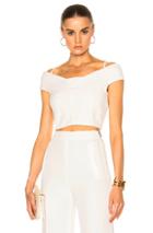 Roland Mouret Halley Stretch Viscose Top In Black,white