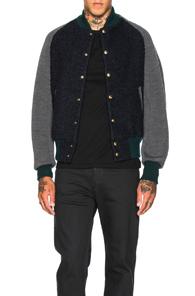 Kolor Bomber Jacket In Gray,blue