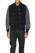 Kolor Bomber Jacket In Gray,blue