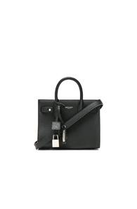 Saint Laurent Nano Supple Sac De Jour In Black