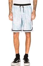 John Elliott Tie Dye Basketball Shorts In Blue,ombre & Tie Dye