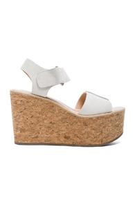 Raquel Allegra Suede Erin Sandals In White