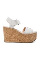 Raquel Allegra Suede Erin Sandals In White