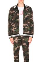 Valentino Camouflage Mesh Track Jacket In Abstract,green