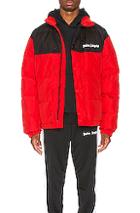 Palm Angels Down Track Jacket In Red