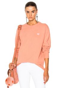 Acne Studios Nalon Face Pullover Sweater In Pink