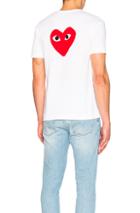 Comme Des Garcons Play Reverse Heart Tee In White